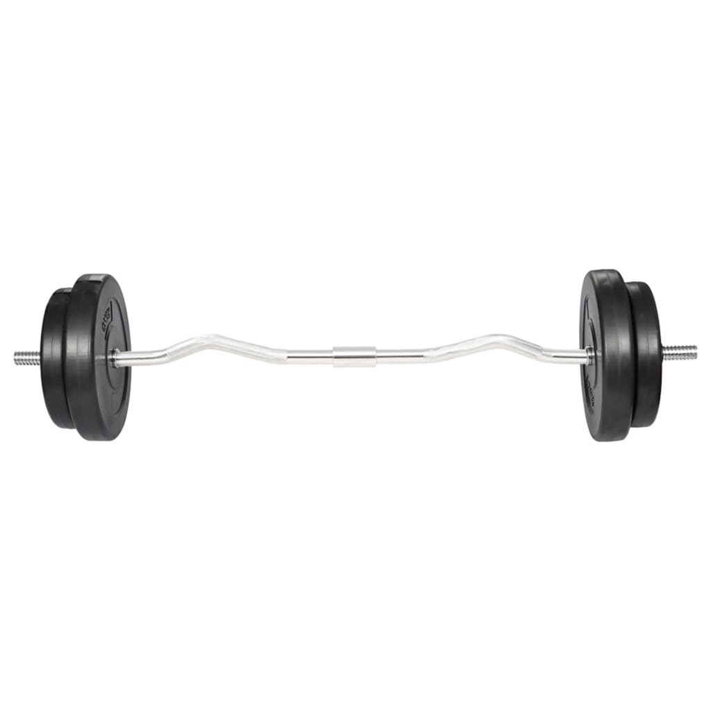vidaXL Curl Bar with Weights 66.1 lb-0