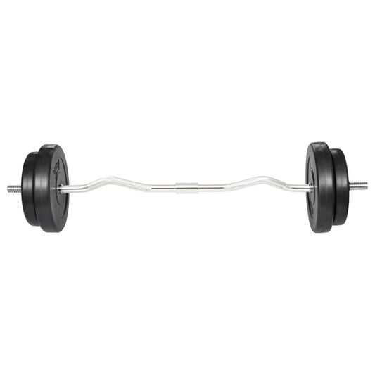 vidaXL Curl Bar with Weights 66.1 lb-0