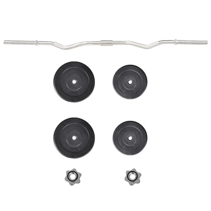 vidaXL Curl Bar with Weights 66.1 lb-2