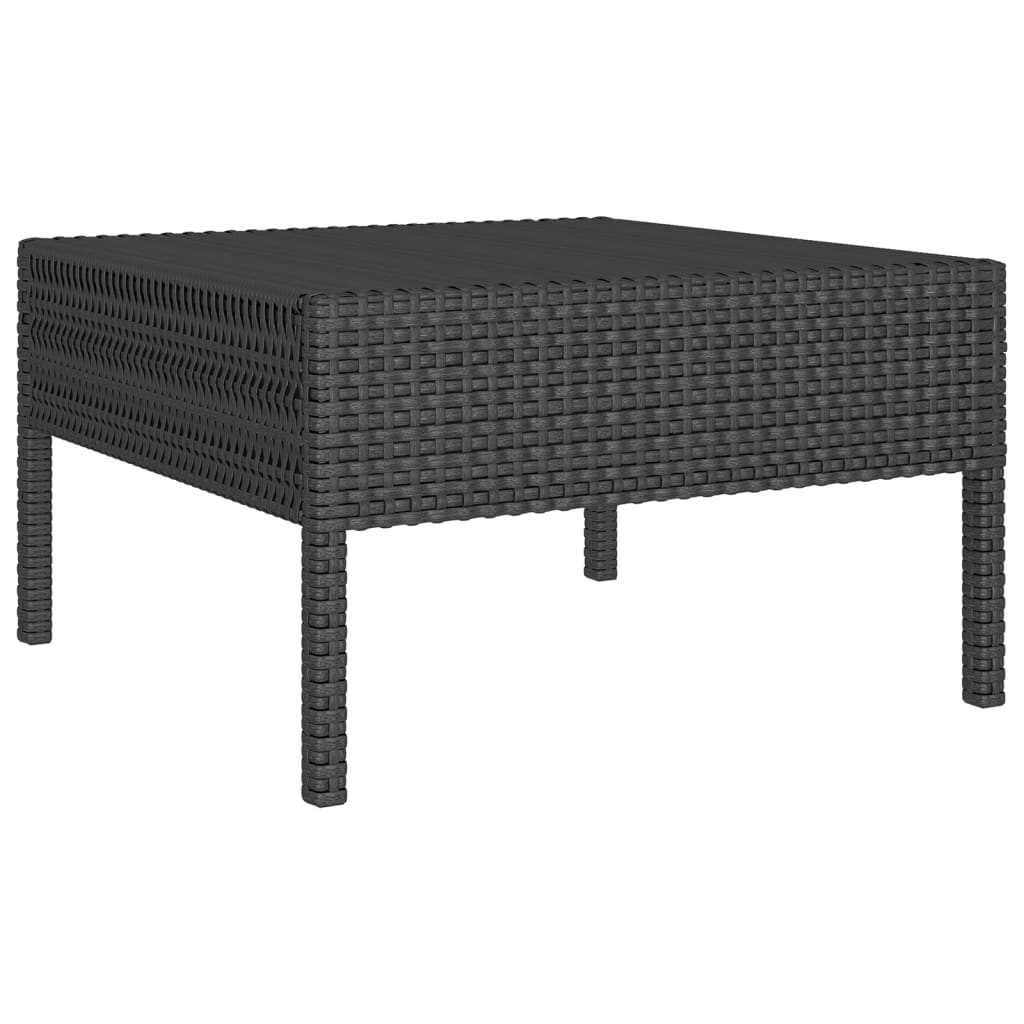 vidaXL 9 Piece Patio Lounge Set with Cushions Poly Rattan Black-1