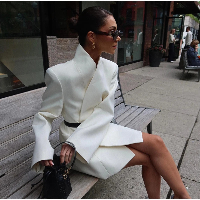 Black And White Women's Suit Jacket, Wall Street, BYMANYC New York.-1