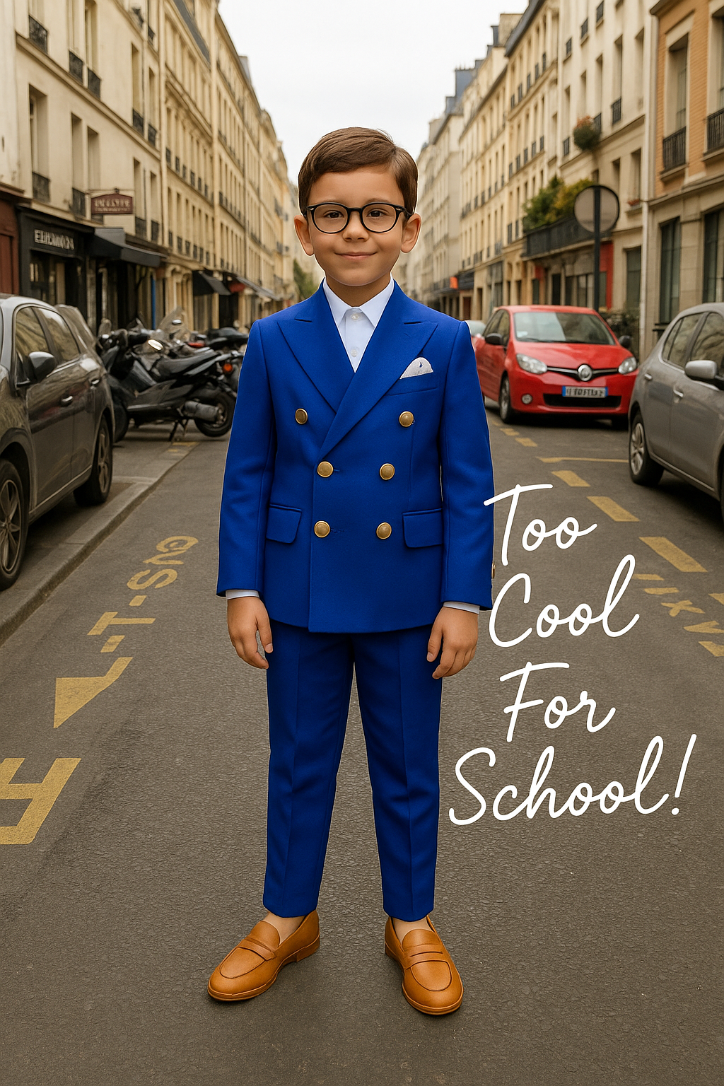 Golden Buttons Boys Suit-4